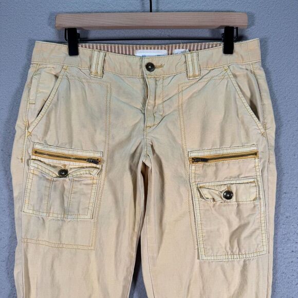 Anthropologie Hei Hei Cargo Pants Womens‎ 28 Yellow Green Slim Straight Set Of 2 - Picture 16 of 16